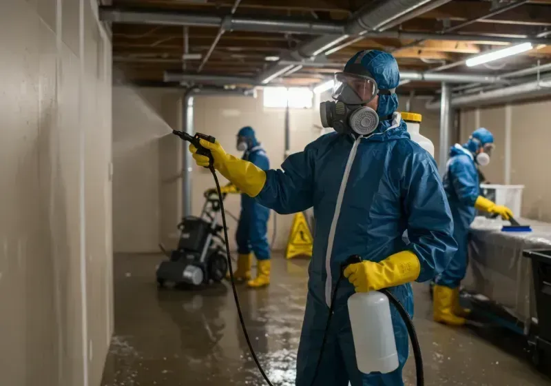 Basement Sanitization and Antimicrobial Treatment process in Queensbury, NY