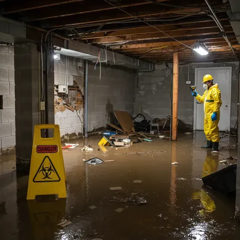 Flooded Basement Electrical Hazard in Queensbury, NY Property